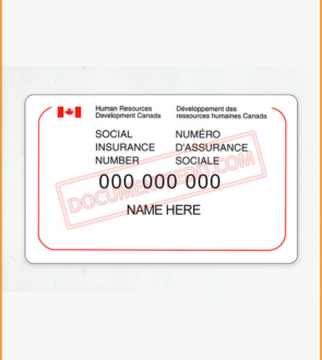 Canada SIN Card