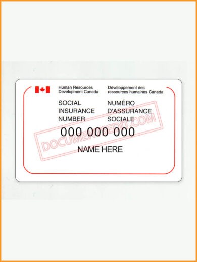 Canada SIN Card