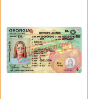Georgia Driver's License front