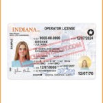 Best Indiana Driver License PSD Template 2022