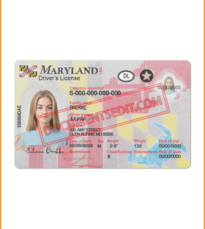 Maryland Driver License PSD 2022