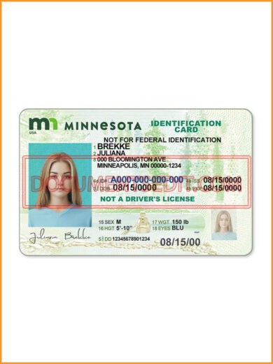 Minnesota Identification Card Front