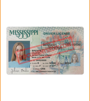 Mississippi Driver License new Template