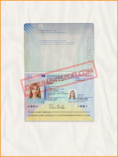 Netherland Passport Dutch Scan