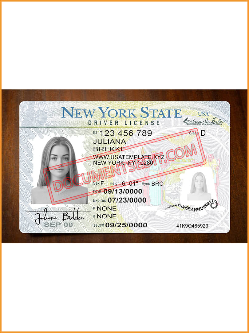 New York Driving License Template Documents Edit