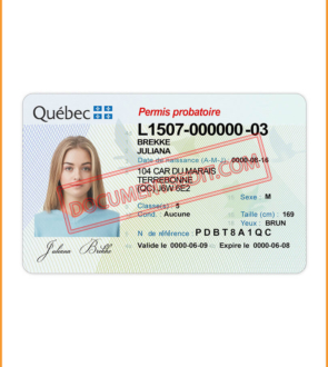 Quebec British Driver License