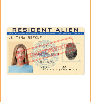 Resident Alien US Green card Front