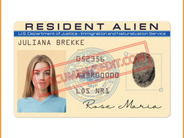 Resident Alien US Green card Front