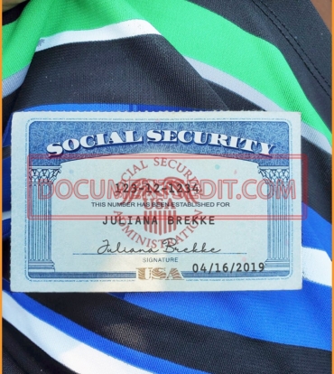 Social Security Card Template-background - Front