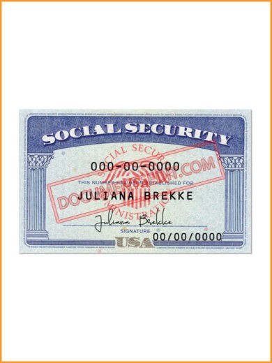Social Security Card front