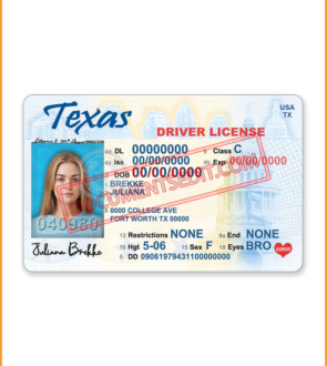 PSD Template Texas Driver License