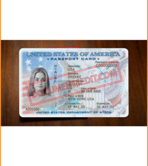 USA Passport Card Front