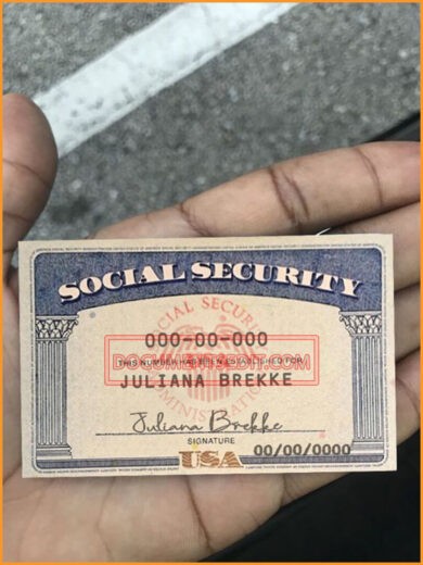 Social Security Card Template 09