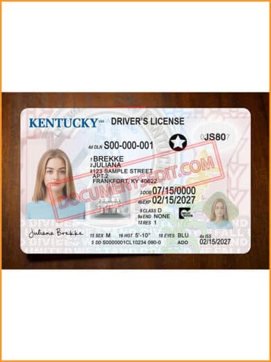 Kentucky Driver s License Front 2