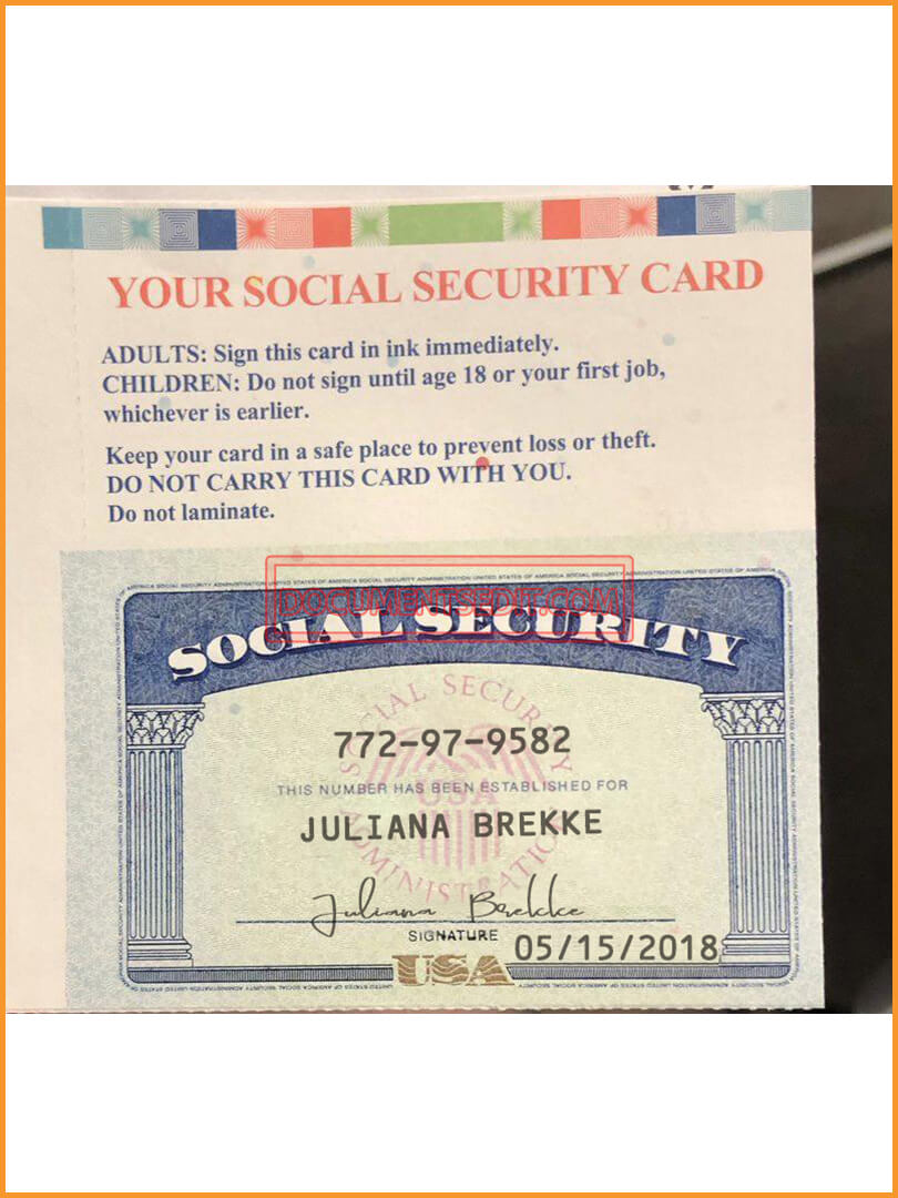 Social Security Card Template 16 Documents Edit