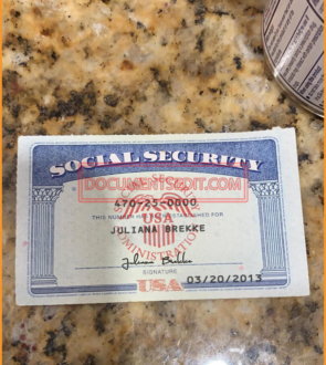Social Security Card Front