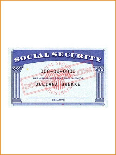 Social Security Card Template 05