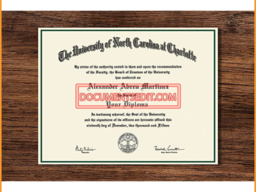 The university of north carolina at charlotte certificate - table