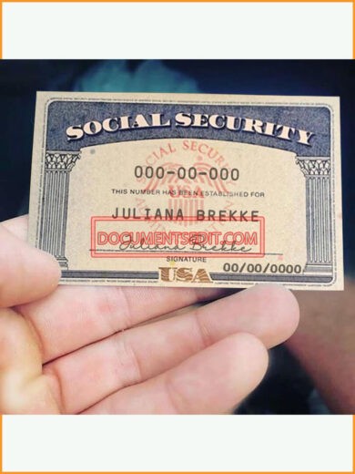 Social Security Card Template 19