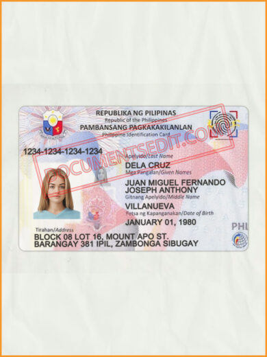 Republika NG Philippine ID Card