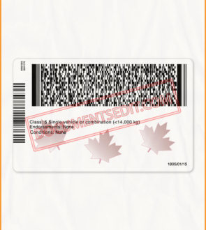 Nova Scotia (NS) Drivers License Template PSD2