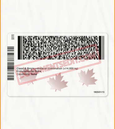 Nova Scotia (NS) Drivers License Template PSD2