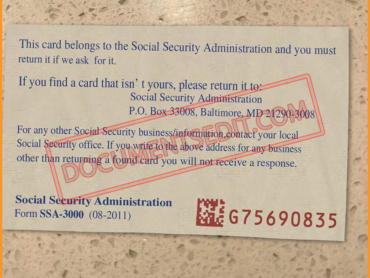 Social Security Card Template 24