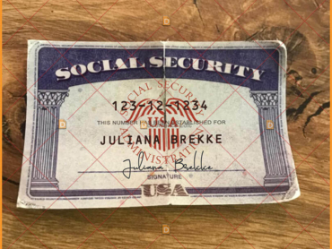 Social Security Card Template 25 Front