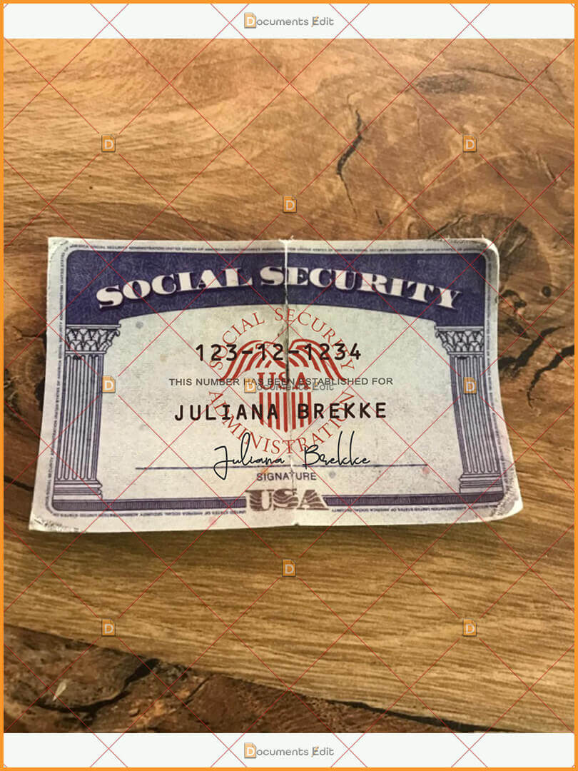Social Security Card Template 25 Documents Edit