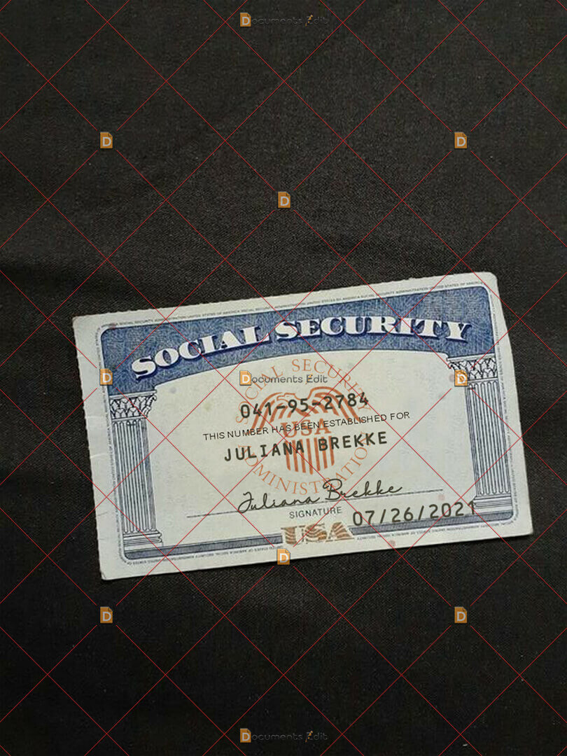 Social Security Card Template 27 Documents Edit