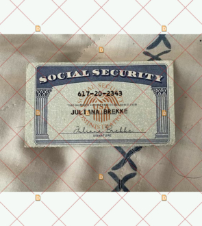 Social Security Card Template 32 Front