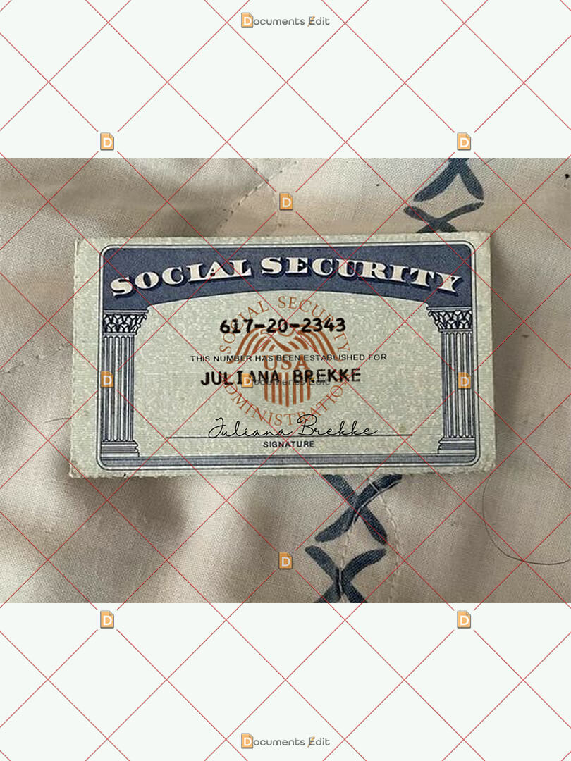 Social Security Card Template 32 Documents Edit