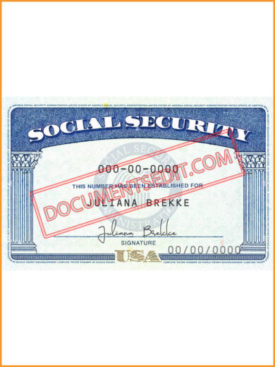 Social Security Card Template 33