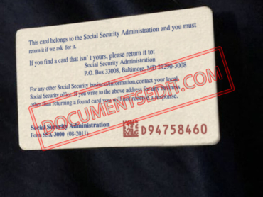 Social Security Card Template 35 back