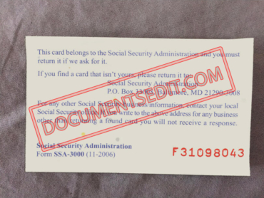 Social Security Card Template 38 b
