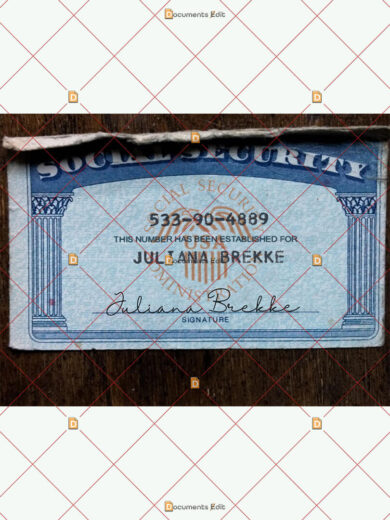 Social Security Card Template 43
