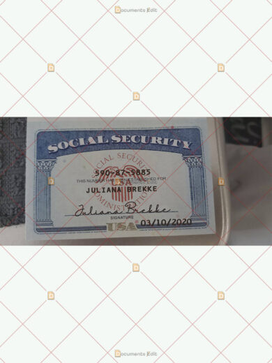 Social Security Card Template 44