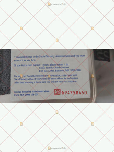 Social Security Card Template 44 b
