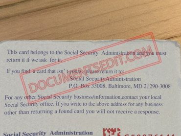 Social Security Card Template 46 b