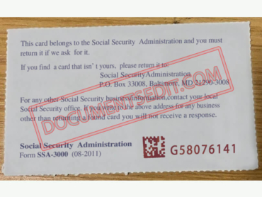 Social Security Card Template 57 b