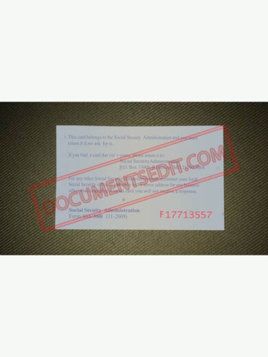 Social Security Card Template 60
