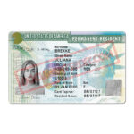 USA Permanent Resident Card PSD Template Front