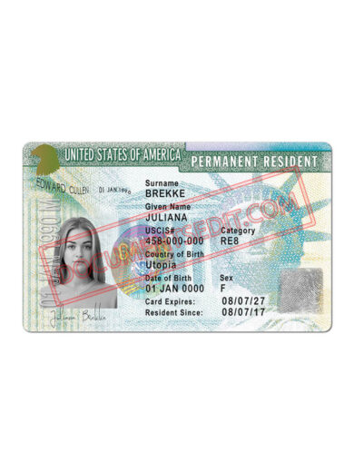 USA Permanent Resident Card PSD Template V3
