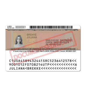 USA Permanent Resident Card PSD Template b
