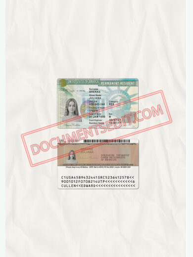 USA Permanent Resident Card PSD Template s