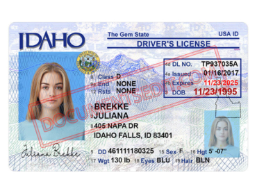 Idaho Driver License PSD Template New f
