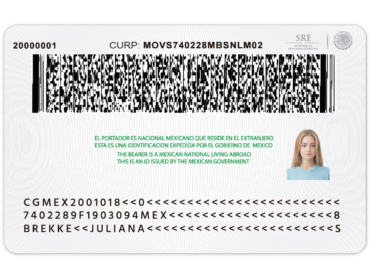 Mexico Consular ID card Template Back