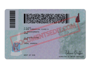 New Hampshire Driver License PSD Template b