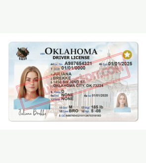 Oklahoma Driver License PSD Template File New f