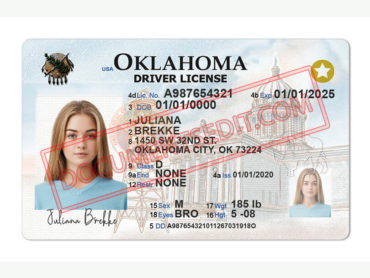 Oklahoma Driver License PSD Template File New f